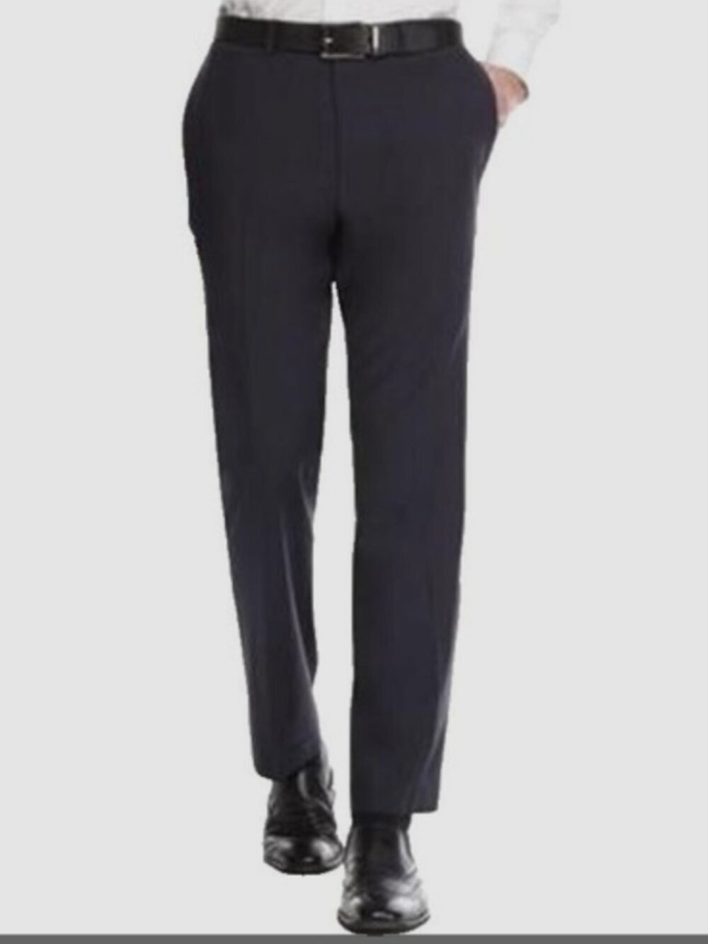NWT Calvin Klein Men Flat Front Dress Pant Slacks in Black Size 32 x 32
